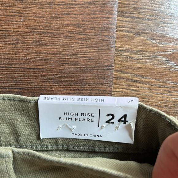 NWT PacSun High Rise Slim Flare Pants Olive Green Size 24 | Flare Pants | Green - Picture 6 of 14